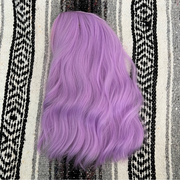 14 Inch Purple Lavender Curled Wig - Picture 8 of 8